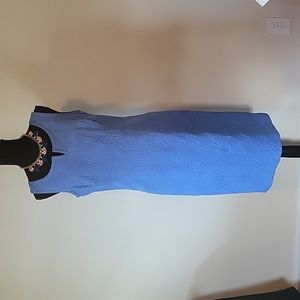 Talbots cotton blend dress in blue, size 8